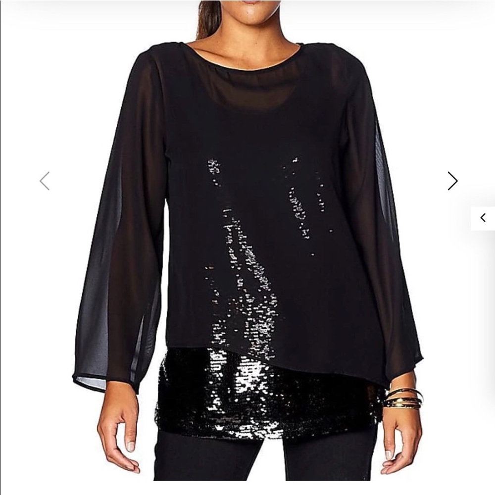 DG2 blouse with sequined tank